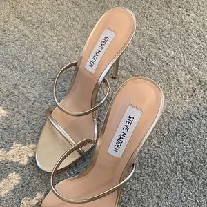 Steve Madden light gold dress shoes.
